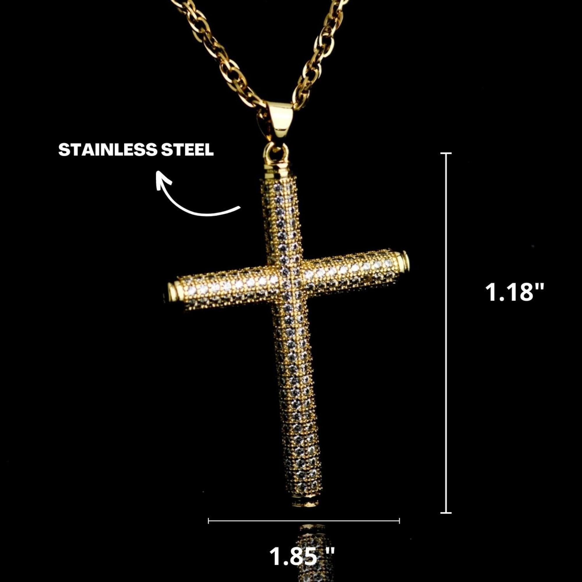 Stainless steel cross necklace women