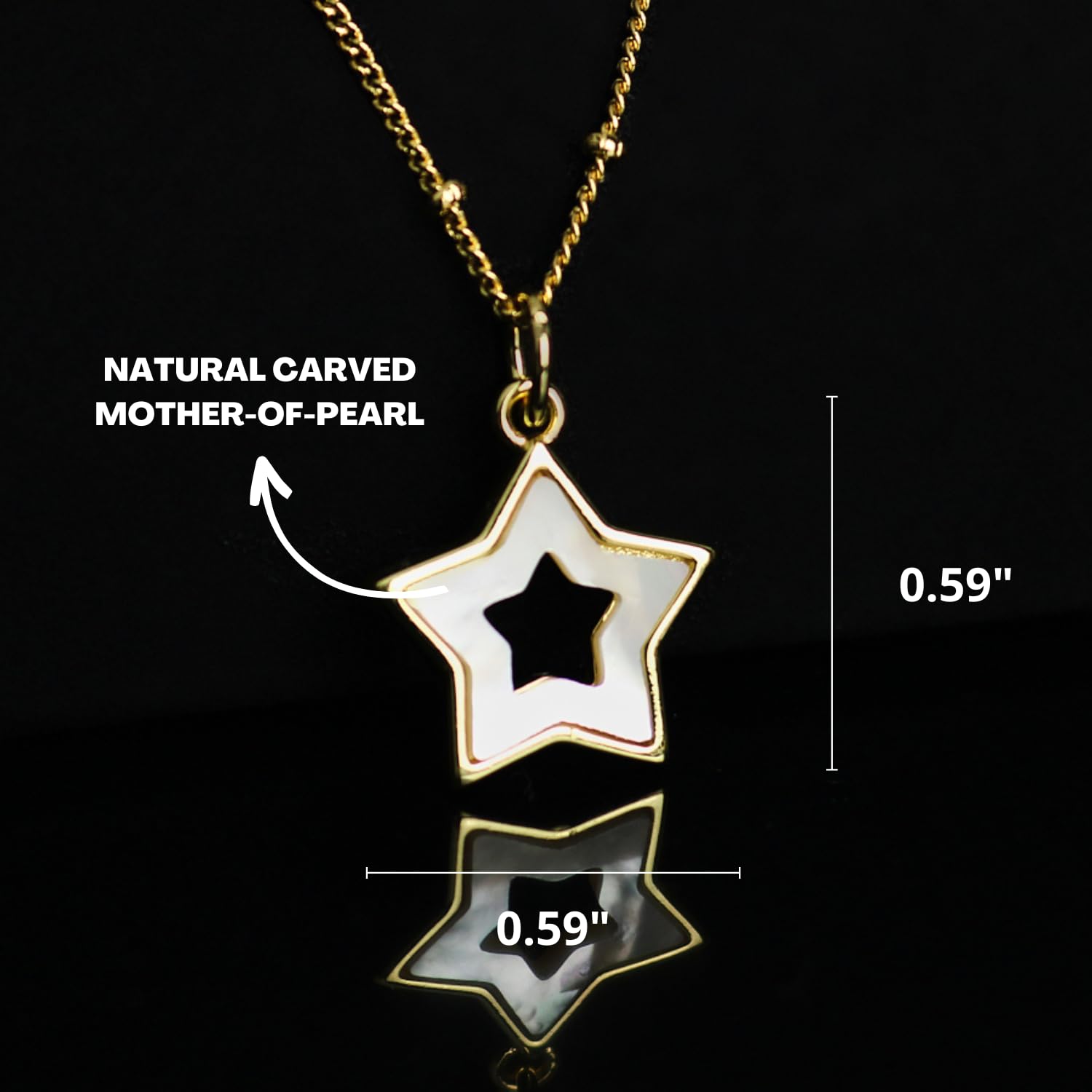 Star Necklace For Women | Mother Of Pearl Necklace
