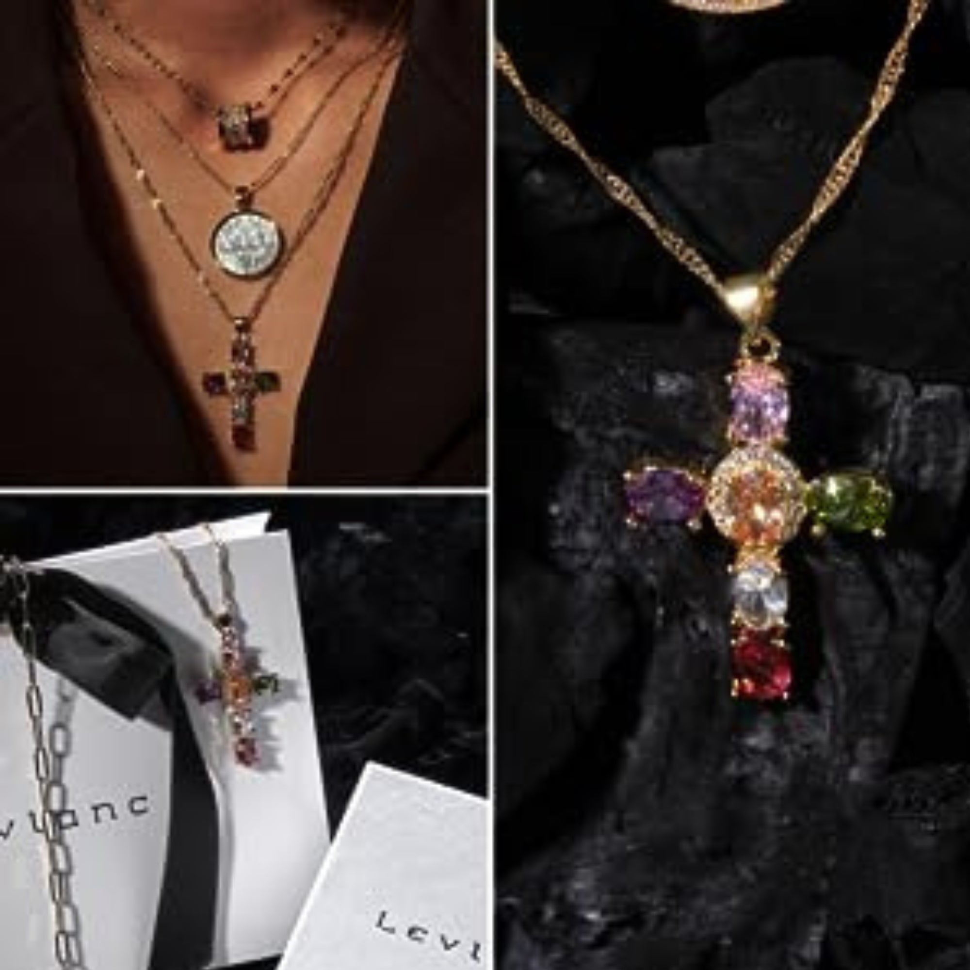 Brass Gold Christian Cross Chain Necklaces For Women, Pack With Bubble Wrap  at Rs 170/piece in Jaipur