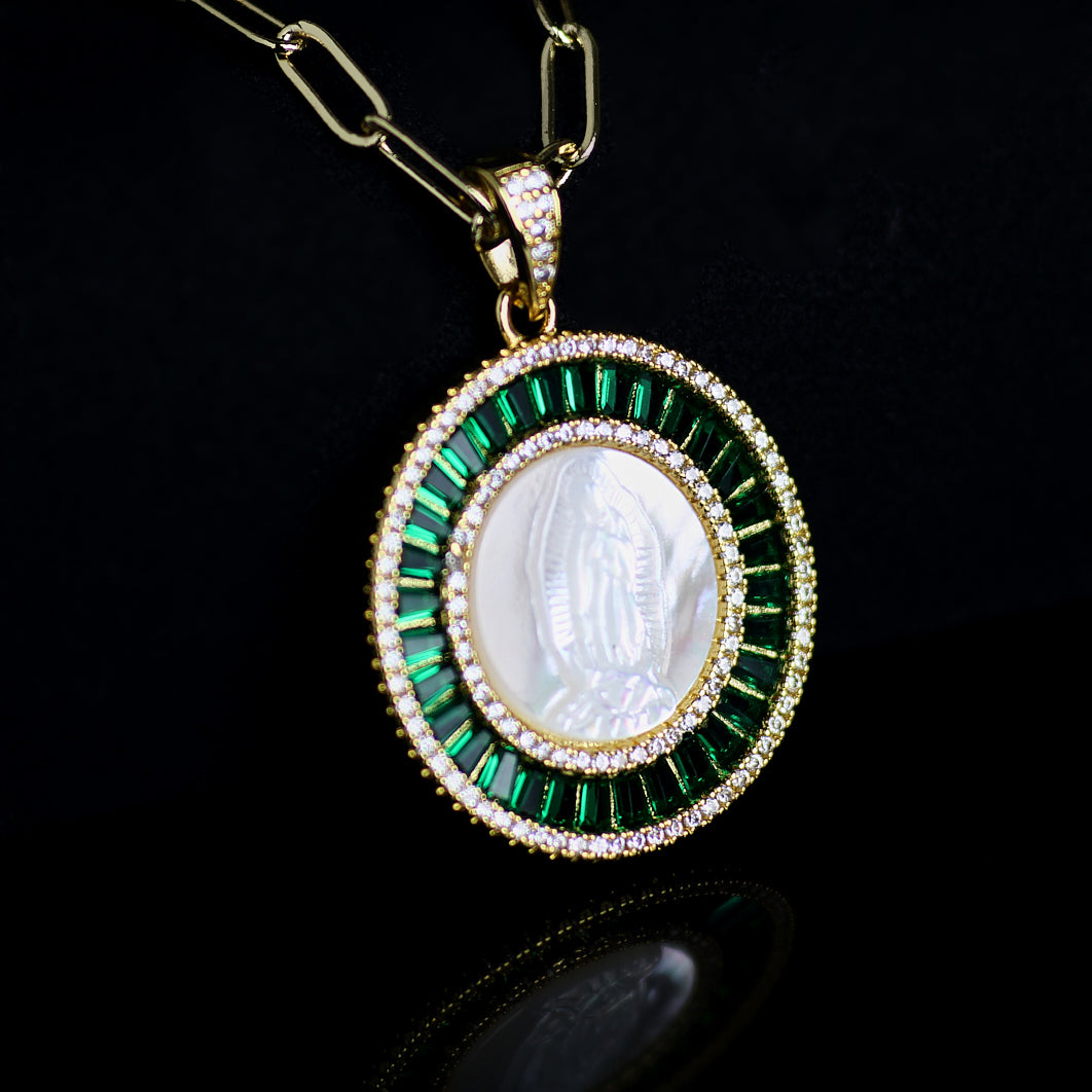 Virgen De Guadalupe Necklace | Mother of Pearl Necklace